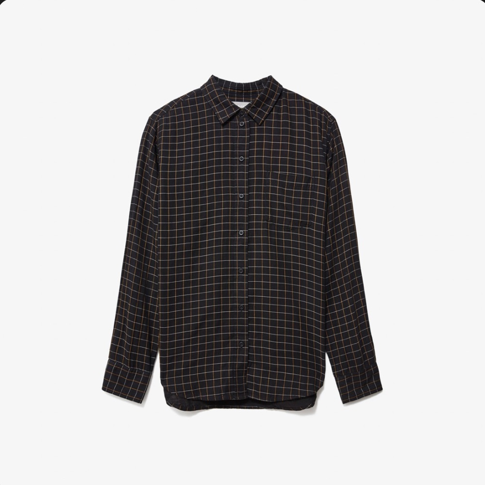 Everlane Double gauze shirt in windowpane with tag